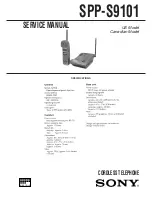 Preview for 1 page of Sony SPP-S9101 - Cordless Telephone Service Manual