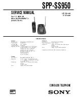 Sony SPP-SS950 Service Manual preview