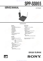 Preview for 1 page of Sony SPP-SS955 - Cordless Telephone Service Manual