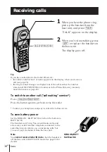 Предварительный просмотр 16 страницы Sony SPP-SS960 - Cordless 900 Mhz Telephone Operating Instructions Manual