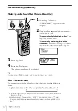 Предварительный просмотр 22 страницы Sony SPP-SS960 - Cordless 900 Mhz Telephone Operating Instructions Manual