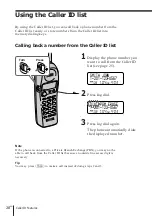 Предварительный просмотр 28 страницы Sony SPP-SS960 - Cordless 900 Mhz Telephone Operating Instructions Manual