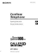 Sony SPP-SS961 - Cordless Telephone Operating Instructions Manual предпросмотр