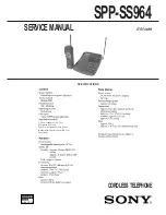 Sony SPP-SS964 Service Manual предпросмотр