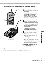 Preview for 31 page of Sony SPP-SS966 - 900 Mhz Cordless Telephone Operating Instructions Manual