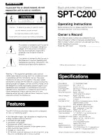 Preview for 1 page of Sony SPT-C200 Operating Instructions