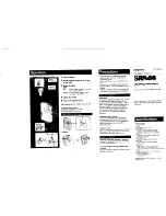 Preview for 1 page of Sony SRF-36 Operating Instructions