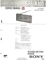 Preview for 1 page of Sony SRF-A100 Service Manual