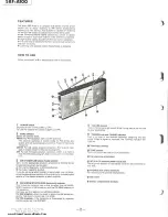 Preview for 2 page of Sony SRF-A100 Service Manual