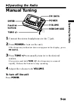 Предварительный просмотр 9 страницы Sony SRF-DR2000 Operating Instructions Manual