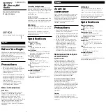 Preview for 1 page of Sony SRF-FQ9 Operating Instructions