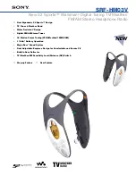 Preview for 1 page of Sony SRF-HM03V - S2 Sports Stereo Headphone Walkman Headband Radio Specifications