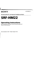 Preview for 1 page of Sony SRF-HM22 Operating Instructions Manual