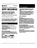 Sony SRF-M33 Operating Instructions предпросмотр