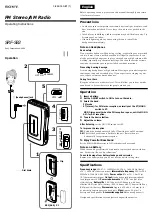 Sony SRF-S83 Operating Instructions preview