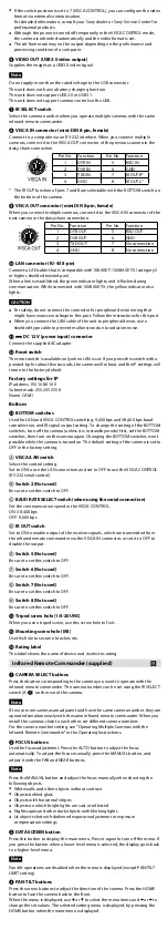 Preview for 4 page of Sony SRG-120DU User Manual