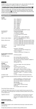 Preview for 7 page of Sony SRG-120DU User Manual