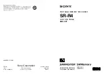 Sony SRMASTER SR-R4 Operation Manual предпросмотр