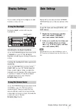 Предварительный просмотр 27 страницы Sony SRMASTER SR-R4 Operation Manual