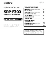 Sony SRP-F300 Operating Instructions Manual preview