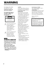 Preview for 2 page of Sony SRP-X351P Operating Instructions Manual