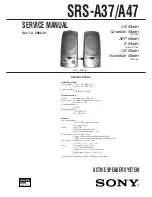 Sony SRS-A37 Service Manual предпросмотр