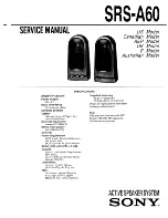 Предварительный просмотр 1 страницы Sony SRS-A60 Service Manual