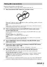 Preview for 11 page of Sony SRS-BTM30 - Wireless Speaker Sys Operating Instructions Manual