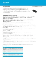 Preview for 1 page of Sony SRS-BTS50 Specifications