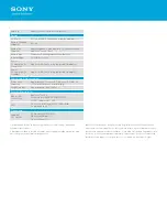 Preview for 2 page of Sony SRS-BTS50 Specifications