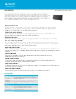 Sony SRS-BTX500 Specifications preview
