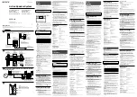 Предварительный просмотр 1 страницы Sony SRS-D101 Operating Instructions