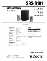 Предварительный просмотр 1 страницы Sony SRS-D101 Service Manual