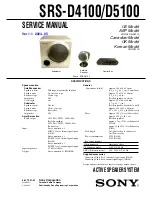 Preview for 1 page of Sony SRS-D5100 Service Manual