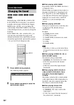 Предварительный просмотр 50 страницы Sony SRS-DZ10 Operating Instructions Manual