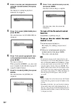 Предварительный просмотр 58 страницы Sony SRS-DZ10 Operating Instructions Manual