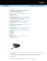 Preview for 1 page of Sony SRS-GU10iP Marketing Specifications