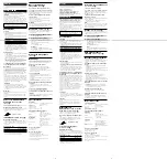 Preview for 2 page of Sony SRS-M30 Operating Instructions