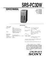 Preview for 1 page of Sony SRS-PC3DW Service Manual