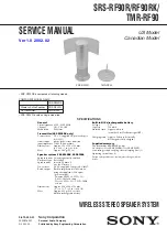 Preview for 1 page of Sony SRS-RF90R Service Manual