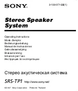 Preview for 1 page of Sony SRS-TP1 User Manual