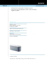 Preview for 1 page of Sony SRS-U10 Specifications