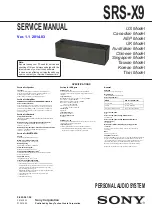 Preview for 1 page of Sony SRS-X9 Service Manual