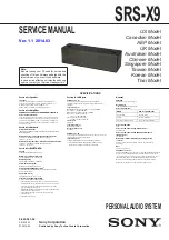 Sony SRS-X9 Service Manual предпросмотр