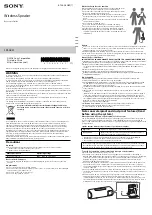 Предварительный просмотр 1 страницы Sony SRS-XB41 Reference Manual