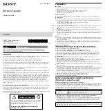 Sony SRS-XB43 Reference Manual preview