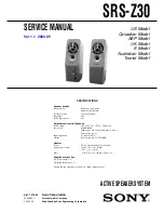 Sony SRS-Z30 Service Manual предпросмотр