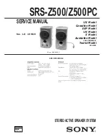 Sony SRS-Z500 Service Manual preview