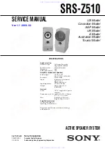 Sony SRS-Z510 Service Manual предпросмотр