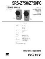 Предварительный просмотр 1 страницы Sony SRS-Z750 Service Manual